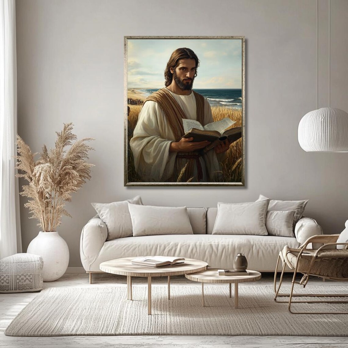 Jesus Teaching In Wheat Fields, Biblical Artwork