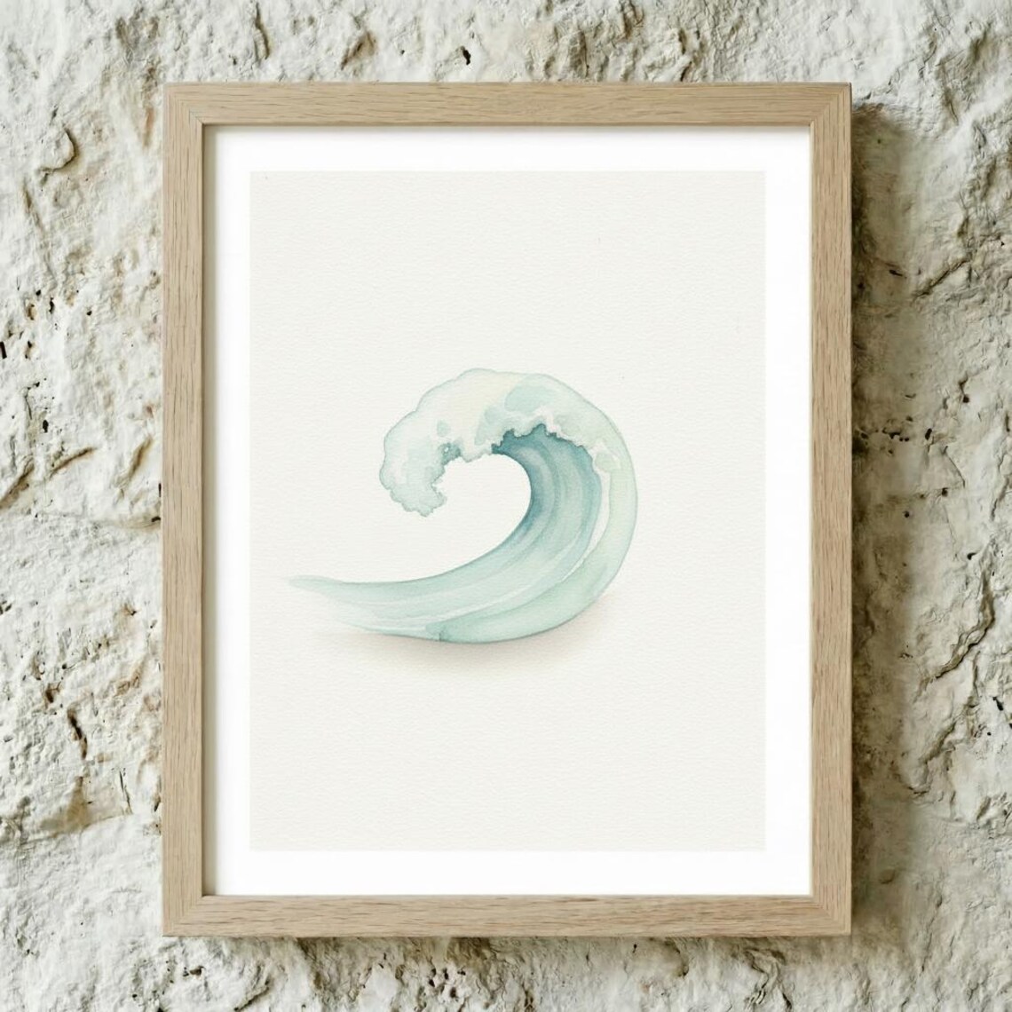 Ocean Wave Art Print, Coastal Beach House Decor
