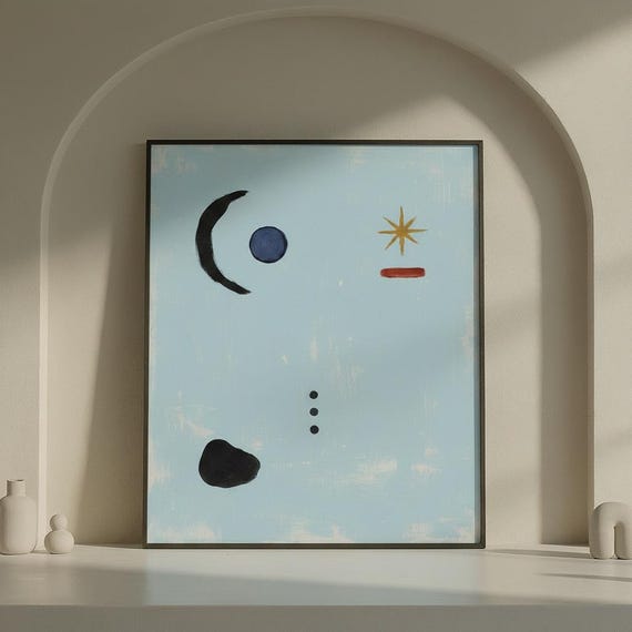 Abstract Symbols, Minimalist Geometric Art Print