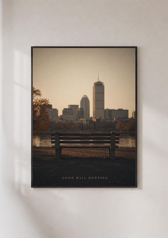 Good Will Hunting Boston Bench Skyline Minimalist Movie Poster