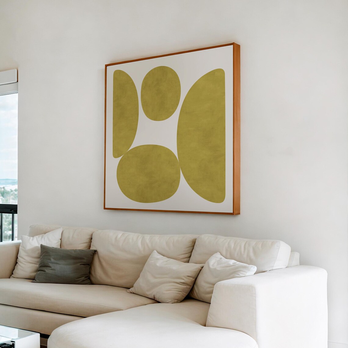 Mid Century Modern Minimalist Square Art Poster