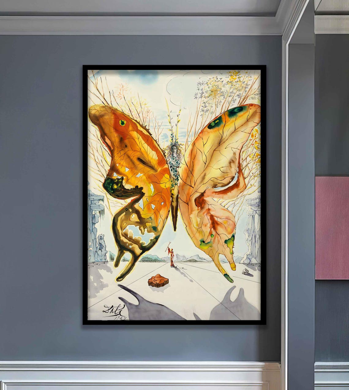 Salvador Dali Venus Butterfly Wall Art Print Salvador Dali Exhibition 1947 Poster Butterfly Poster Butterfly Surrealism Wall Art - Image 3