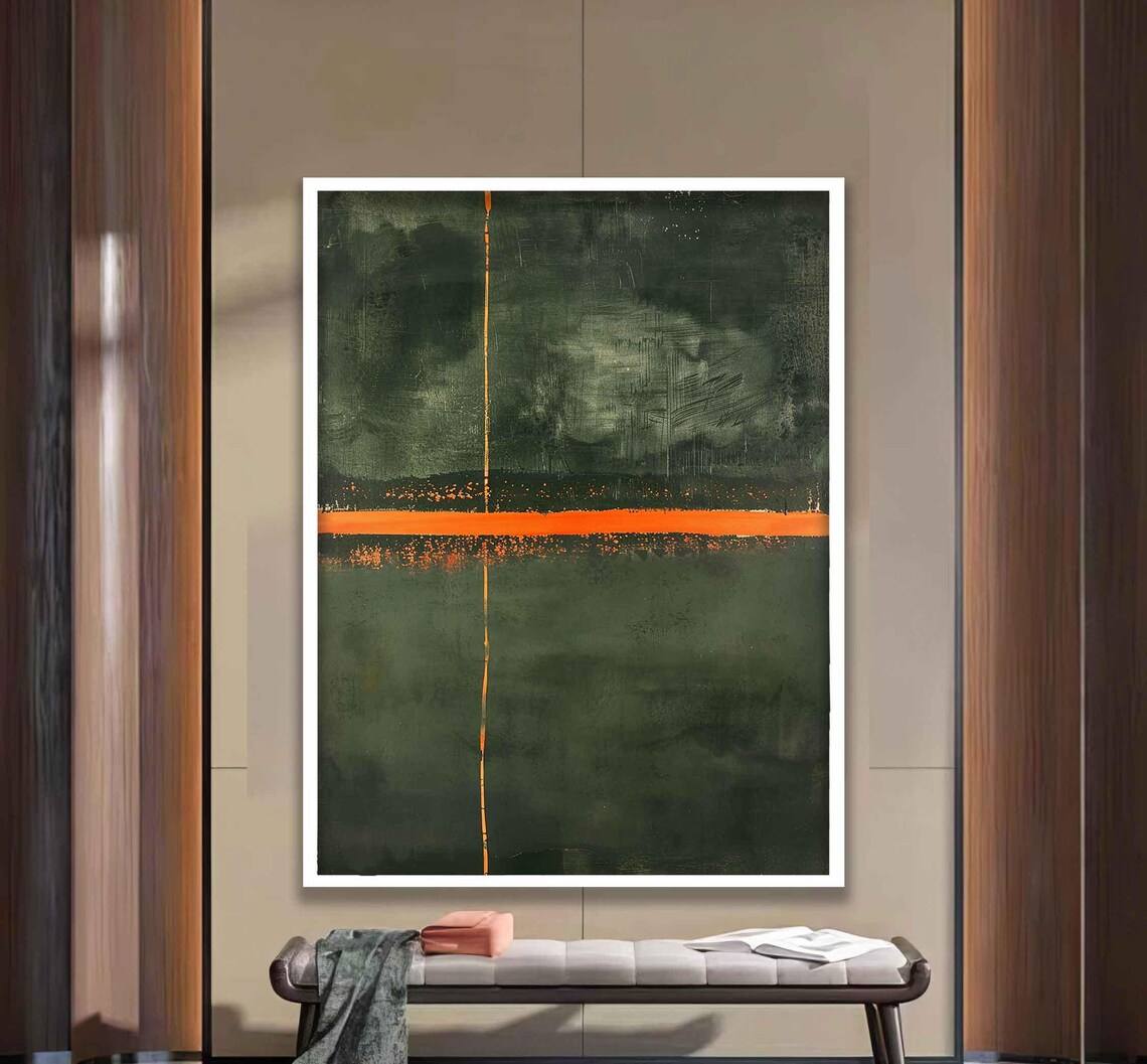Mark Rothko Print Colorful Decor Orange Green Modern Decor March Rothko Art Ready To Hang - Image 2