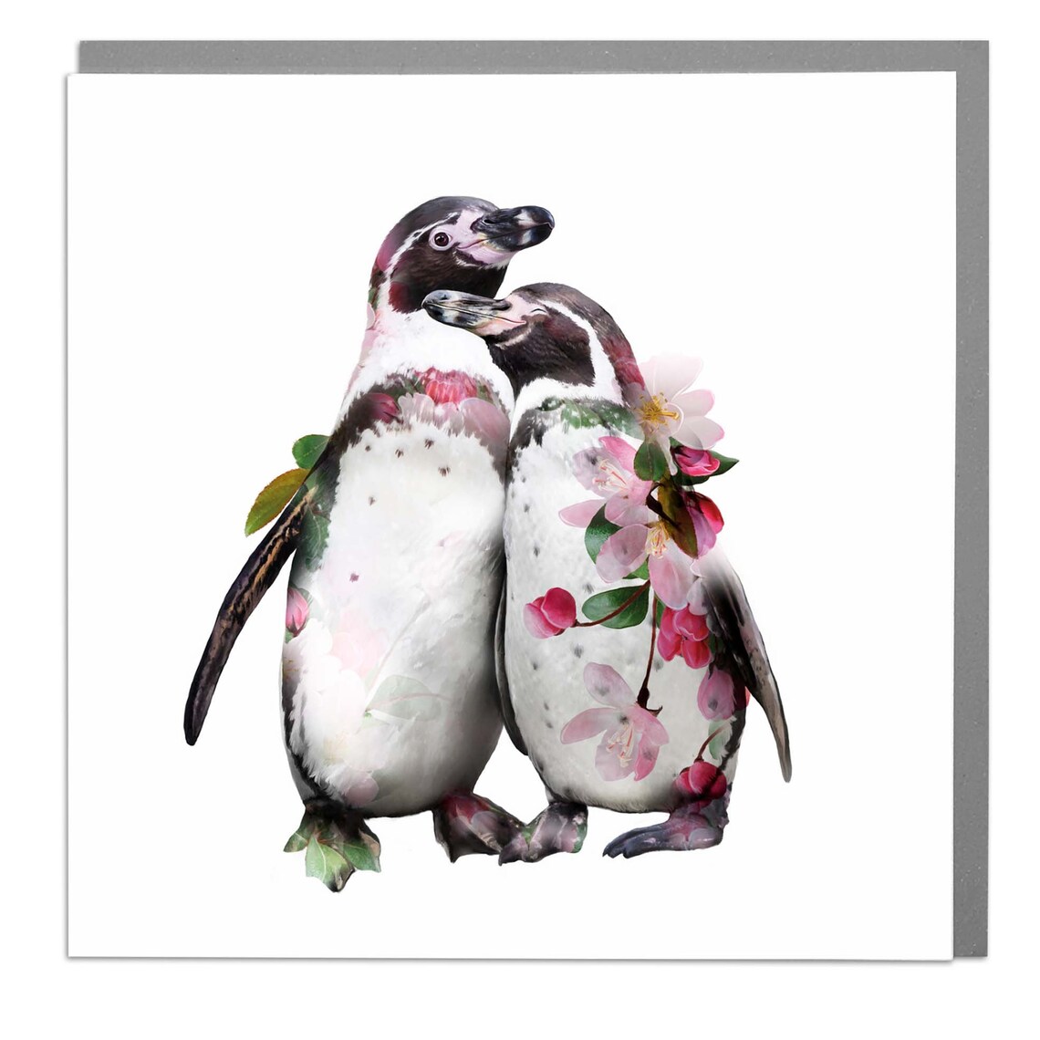 Hugging Penguins Art Card By Lola Design