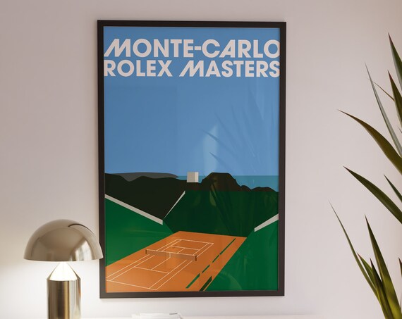 Monte Carlo Rolex Masters Clay Court Tennis Travel Style Poster