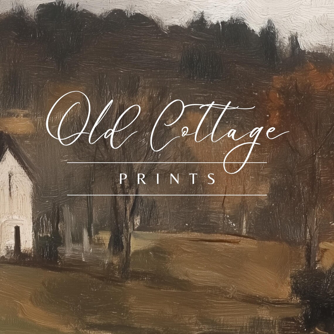 White Cottage in Rolling Autumn Hills Vintage Countryside Art Poster - Image 2