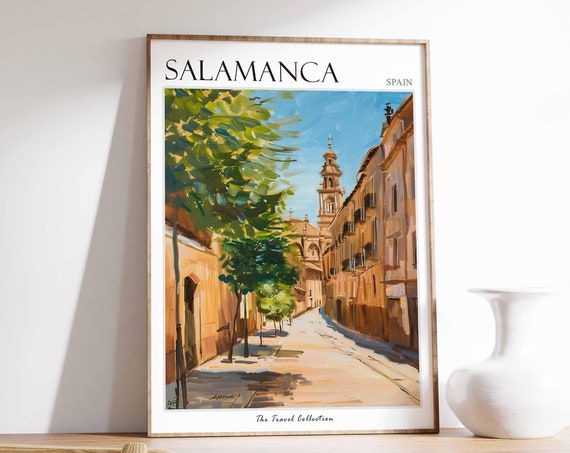 Salamanca Poster Spanish Travel Print Salamanca Travel Art Salamanca Wall Art Spanish Travel Spanish Wall Art Salamanca Gift