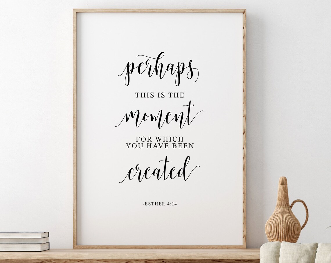 Esther 4:14 Bible Verse, Inspirational Scripture Quote
