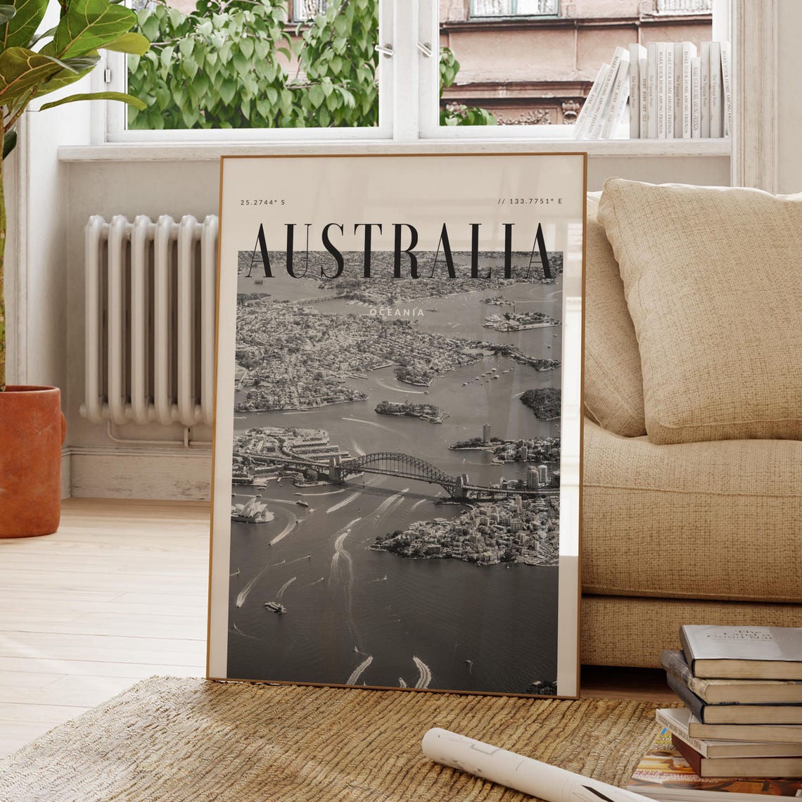 Australia Modern Travel Wall Art Design Color Print Wanderlust Decor Home Office Lover Gift Oceania