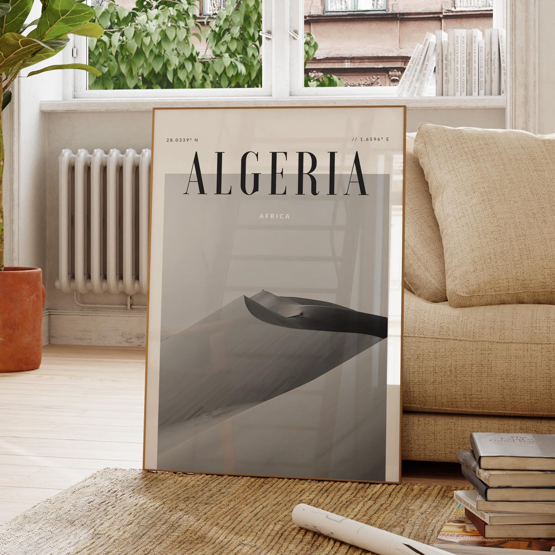 Algeria Modern Travel Wall Art Design Color Print Wanderlust Decor Home Office Lover Gift Africa