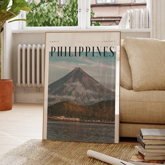 Philippines Asia Modern Travel Wall Art Design Color Print Wanderlust Decor Home Office Lover Gift