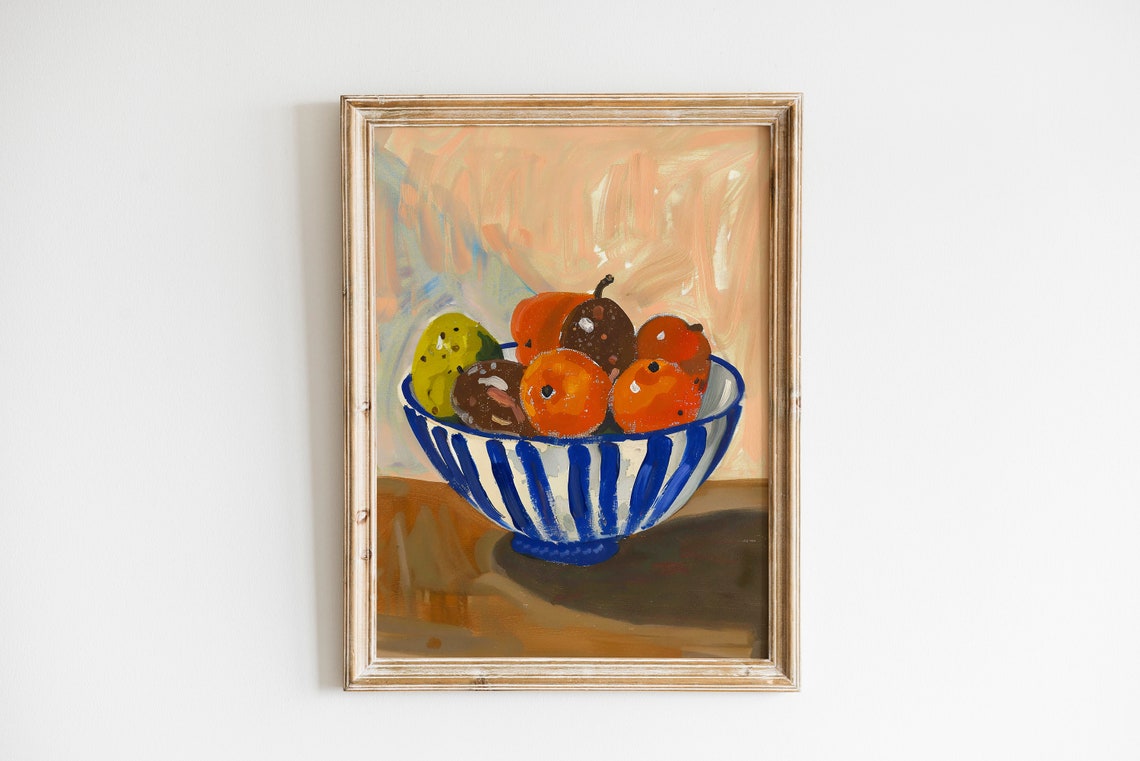 Vintage Fruit Art Print, Botanical Kitchen Decor