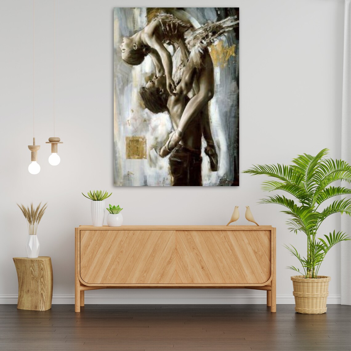 Dancing Couple Art Print, Ballet Dancer Decor - Image 3