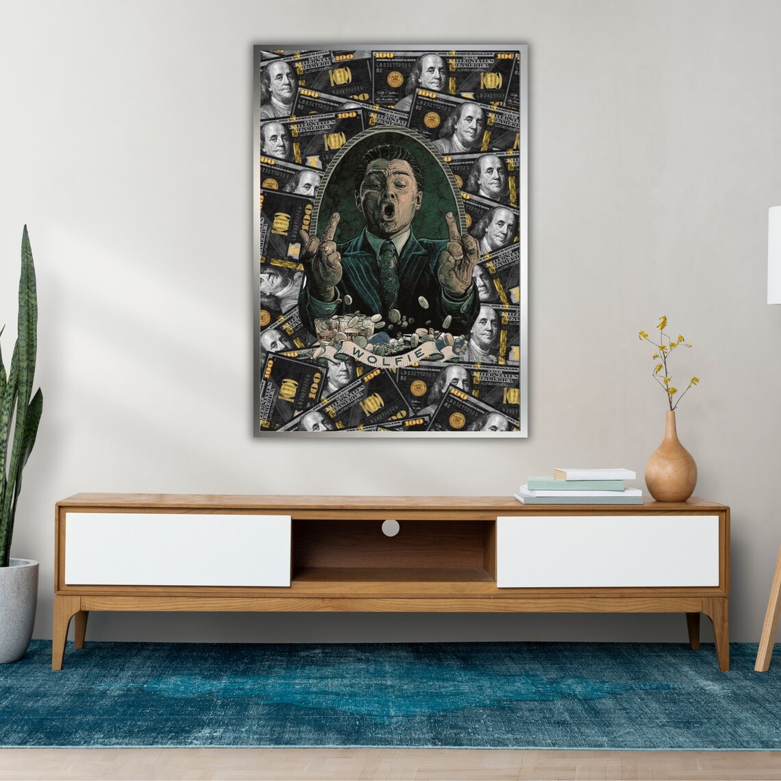The Wolf Of Wall Street Movie Art Leonardo DiCaprio Money Poster - Image 2