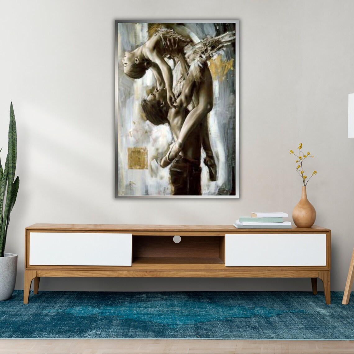 Dancing Couple Art Print, Ballet Dancer Decor - Image 2