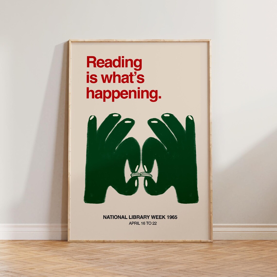 Retro Book Wall Art, Vintage Reading Art Print