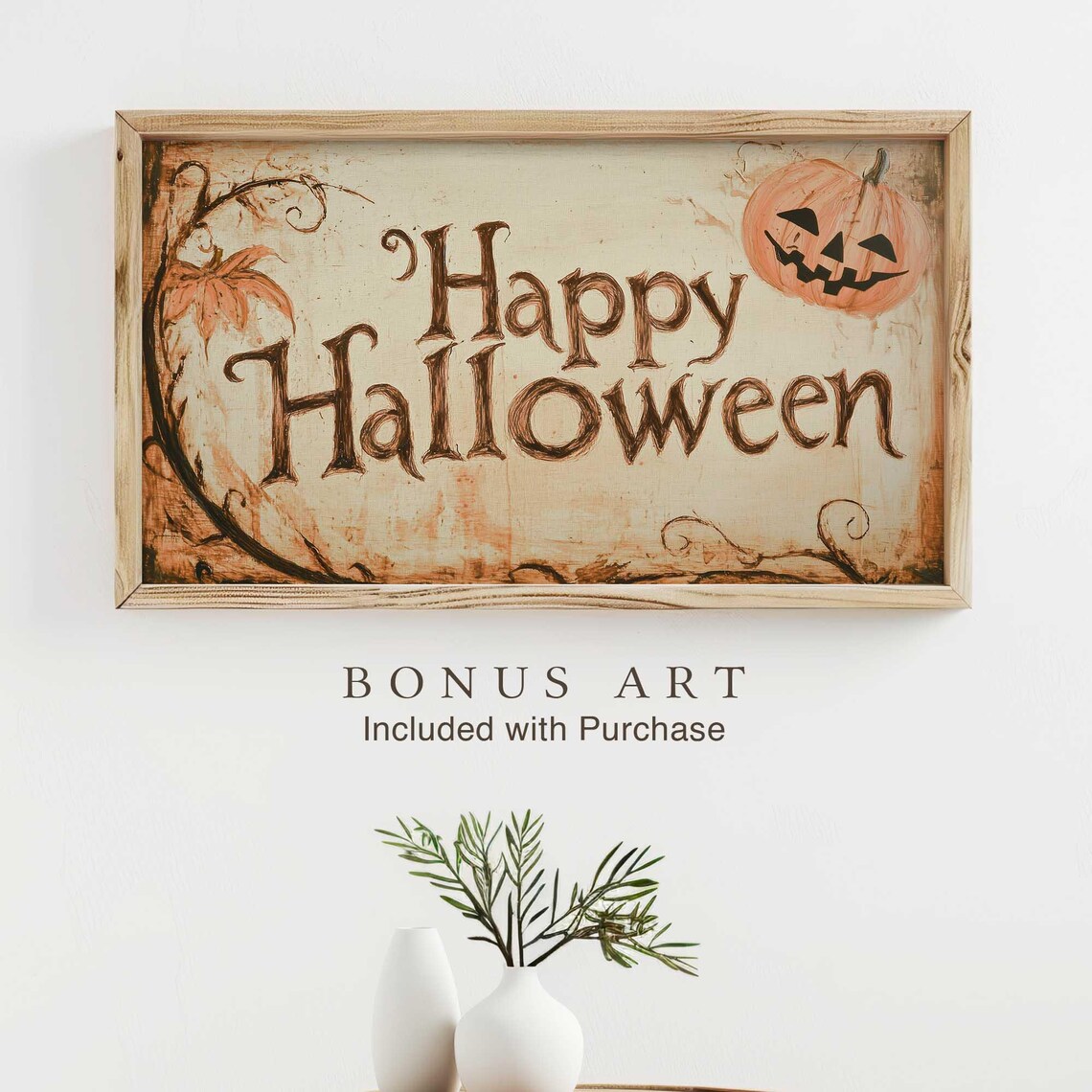 Two Ghosts Over Misty Mountain Lake Sleepy Village Haunted Poster - Image 3