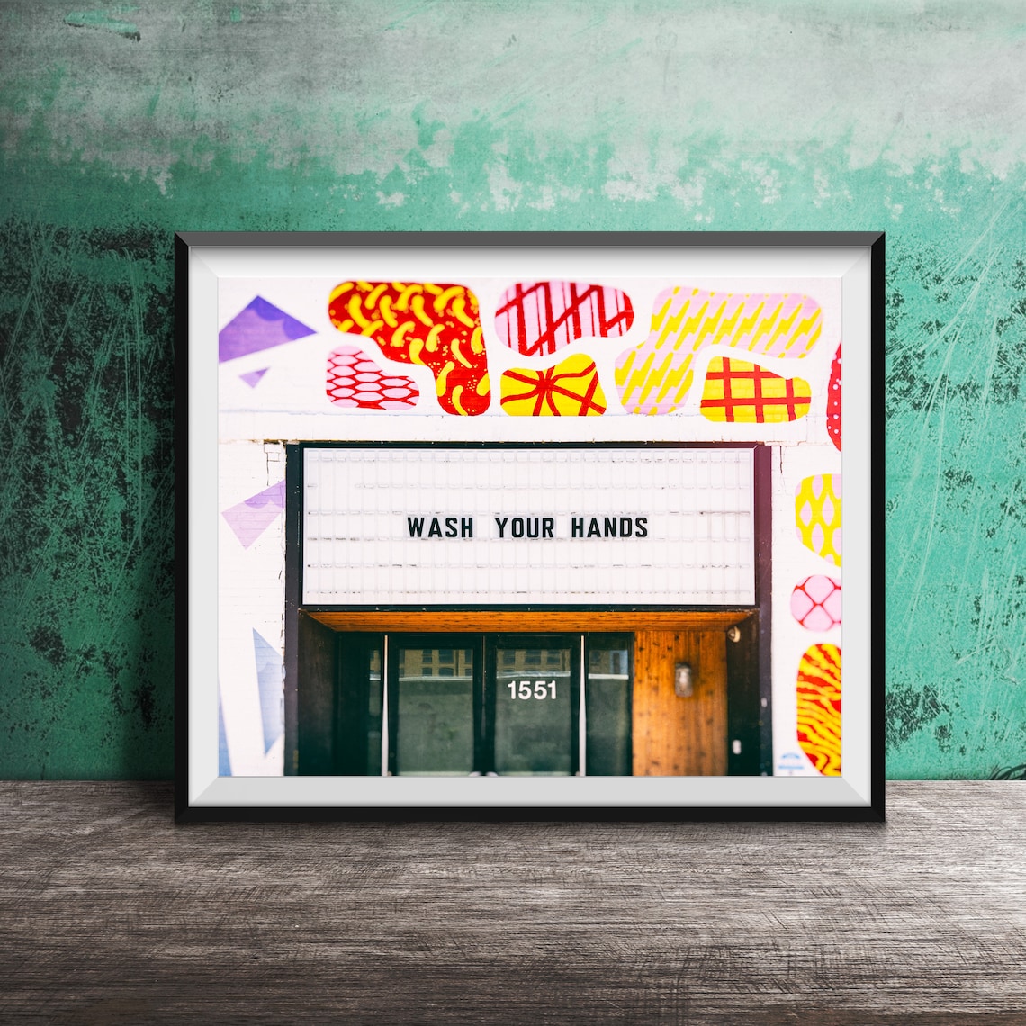 Wash Your Hands Sign, Modern Bathroom Art Print