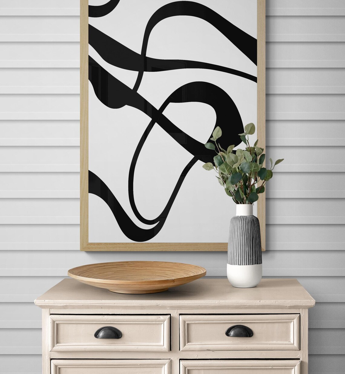 Minimalist Abstract Line Art, Modern Home Office Decor - Image 3