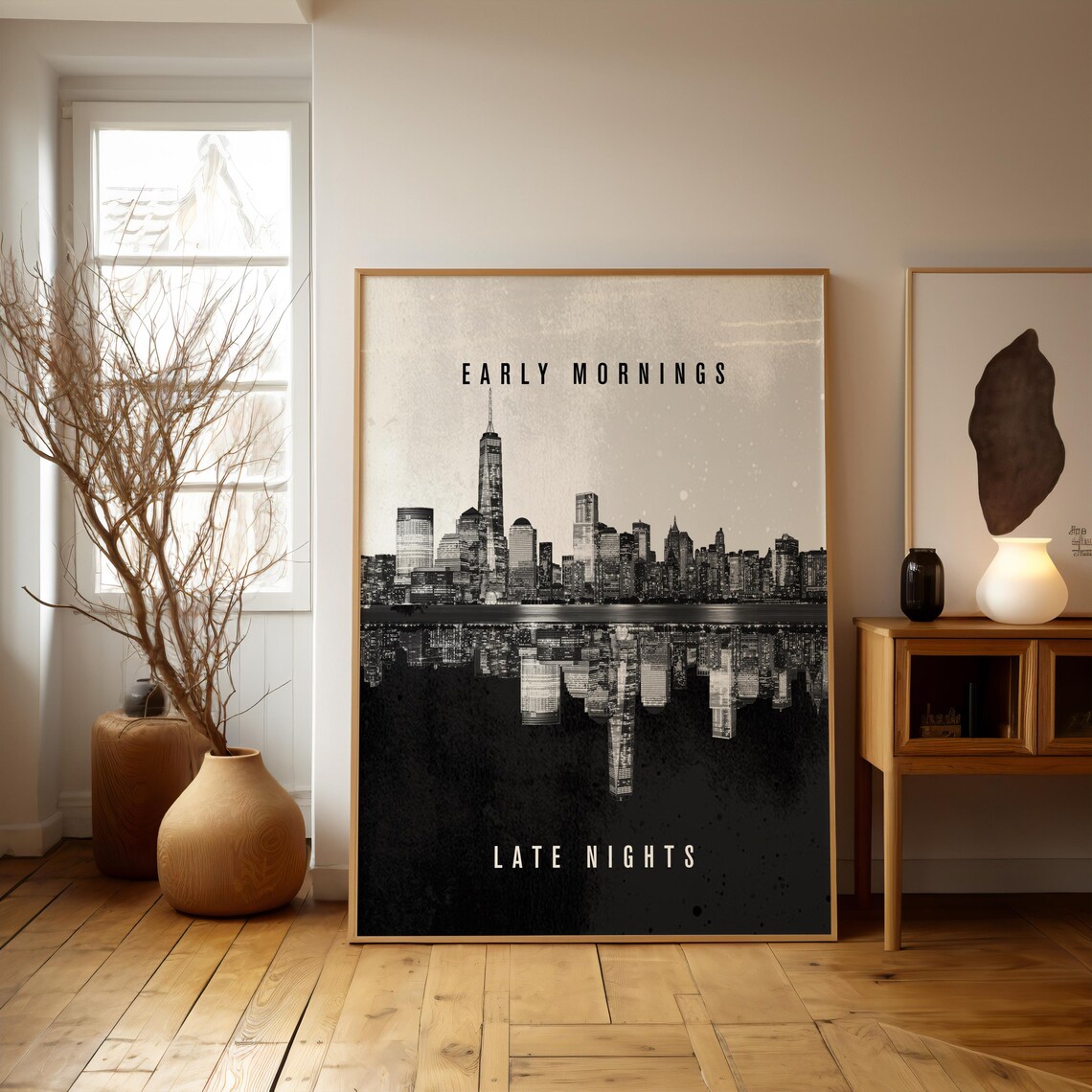 New York Skyline, Urban Minimalist Modern Abstract - Image 2