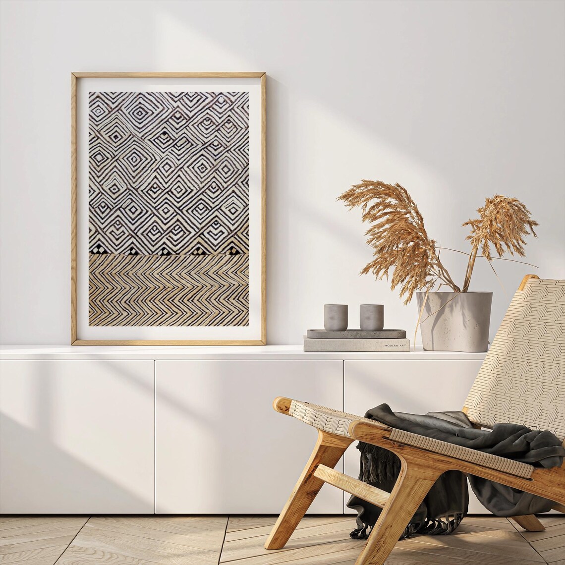 Kuba Textile African Geometric Art Print - Image 6