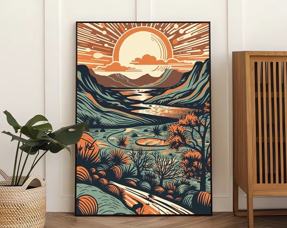 Mexican Desert Landscape Art Print