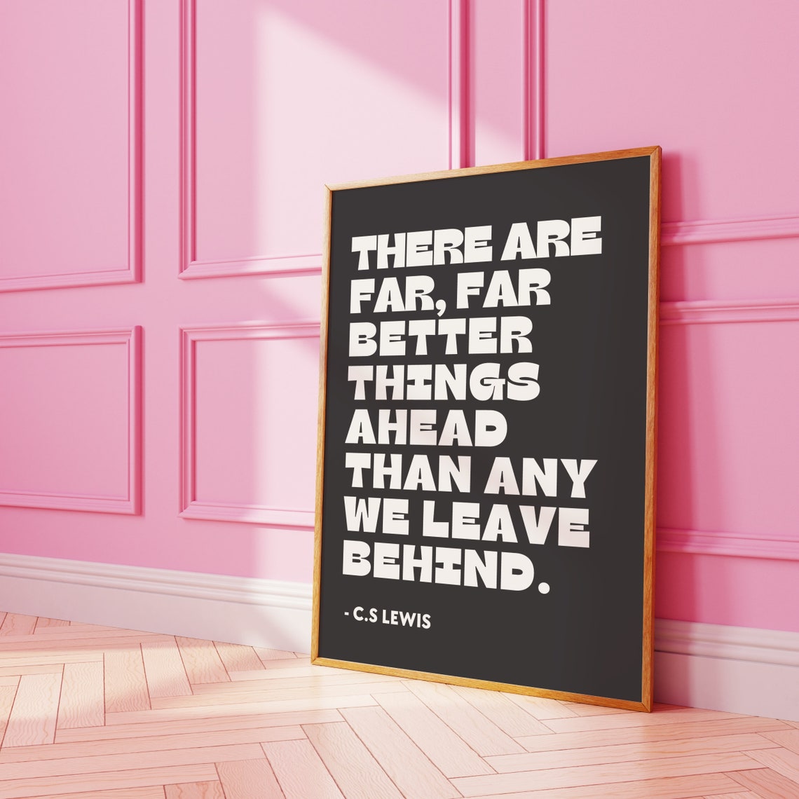 Cs Lewis Quote Print Black And White Positivity Poster There Are Far Better Things Ahead Trendy Aesthetic Home Decor Typography Art - Image 2