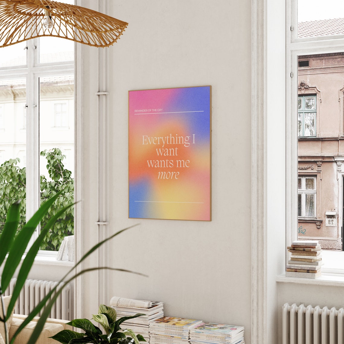 Everything I Want Wants Me More Gradient Manifestation Aura Poster - Image 3