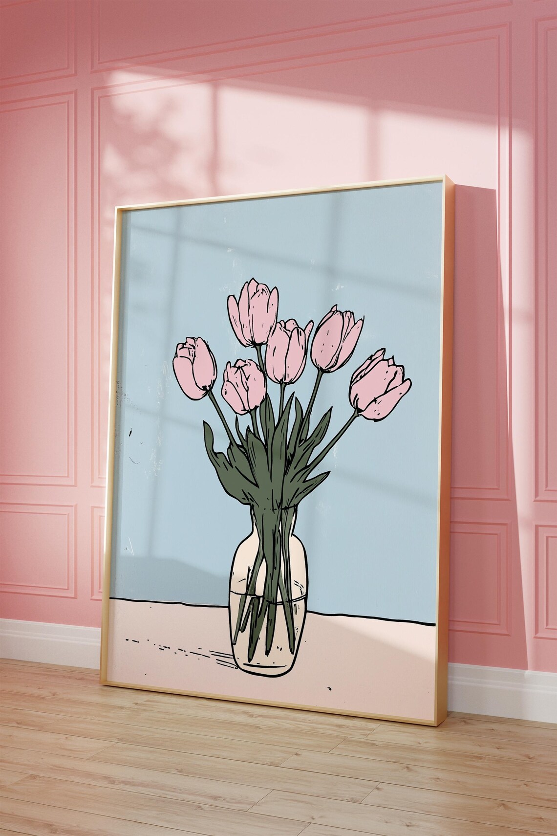 Bouquet Of Flowers Art, Minimalistic Floral Decor - Image 3