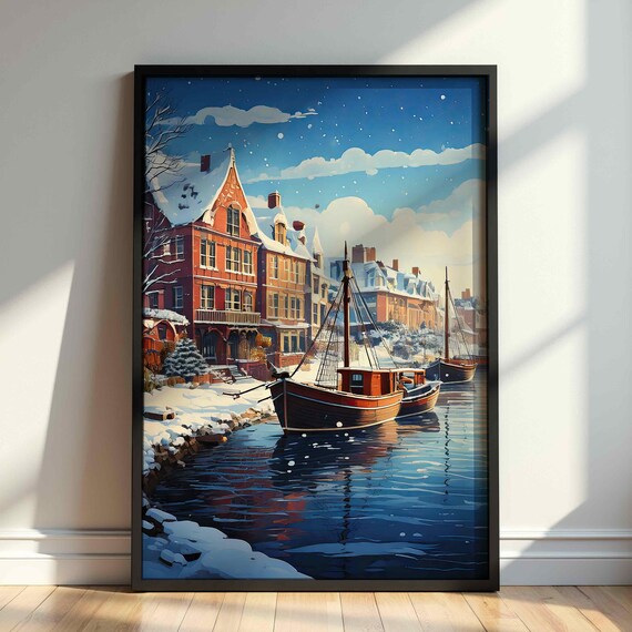 Christmas Wall Art Vintage Holiday Decor Retro Cozy Festive Designs Instant Cute Trendy