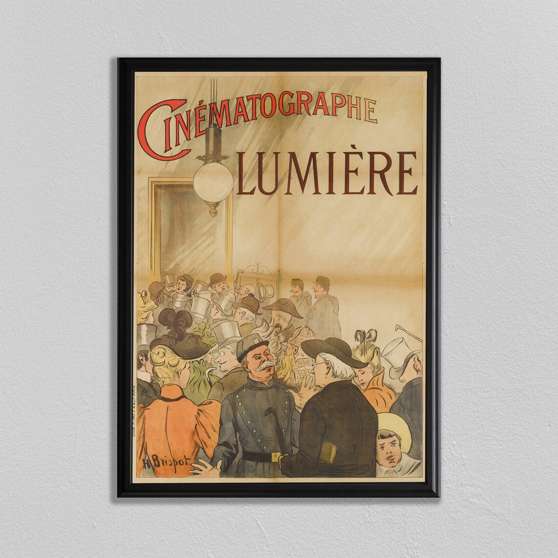Cinmatographe Lumiere 1896 Vintage Movie Poster