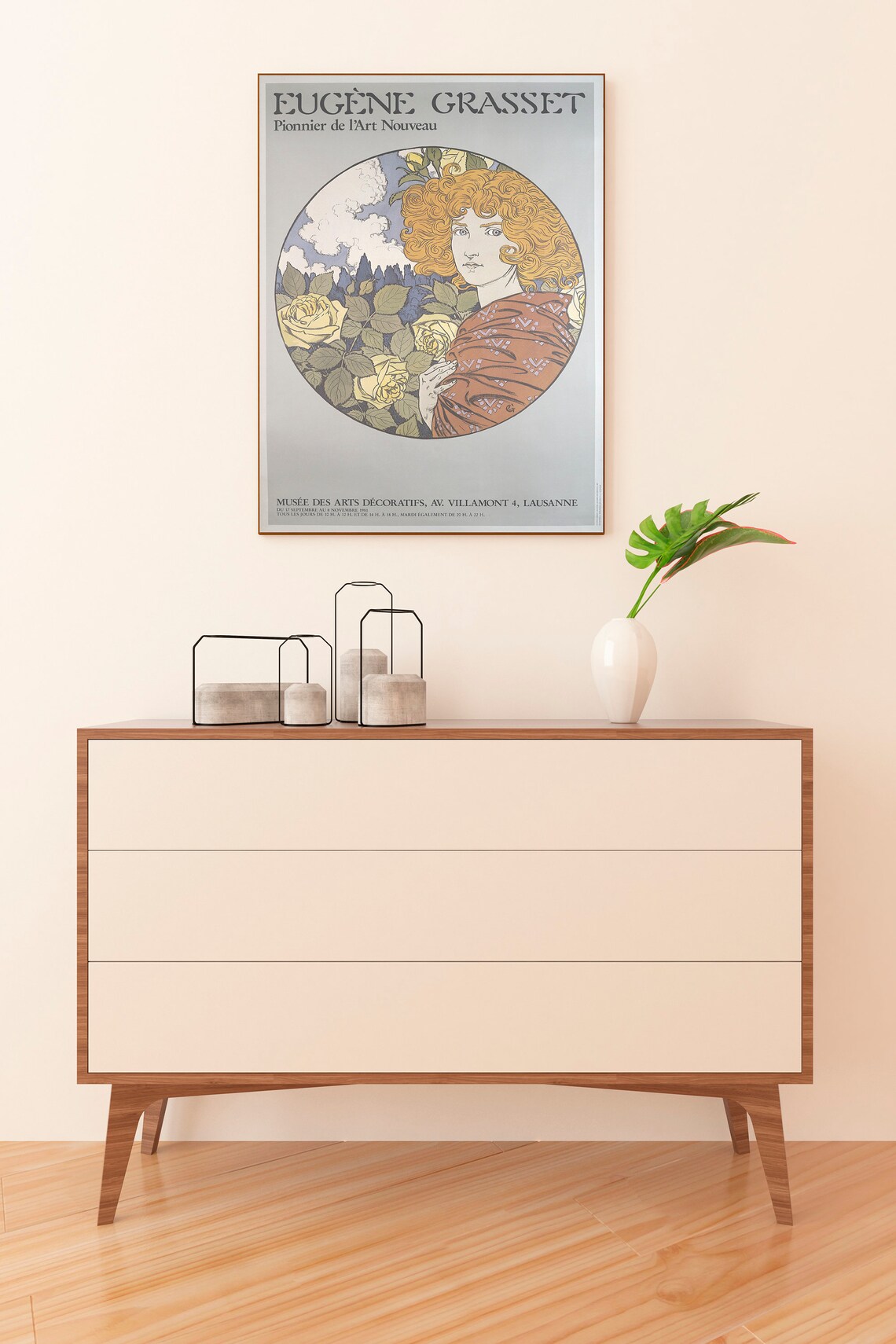 Alphonse Mucha Art Nouveau Poster, Vintage Style - Image 3