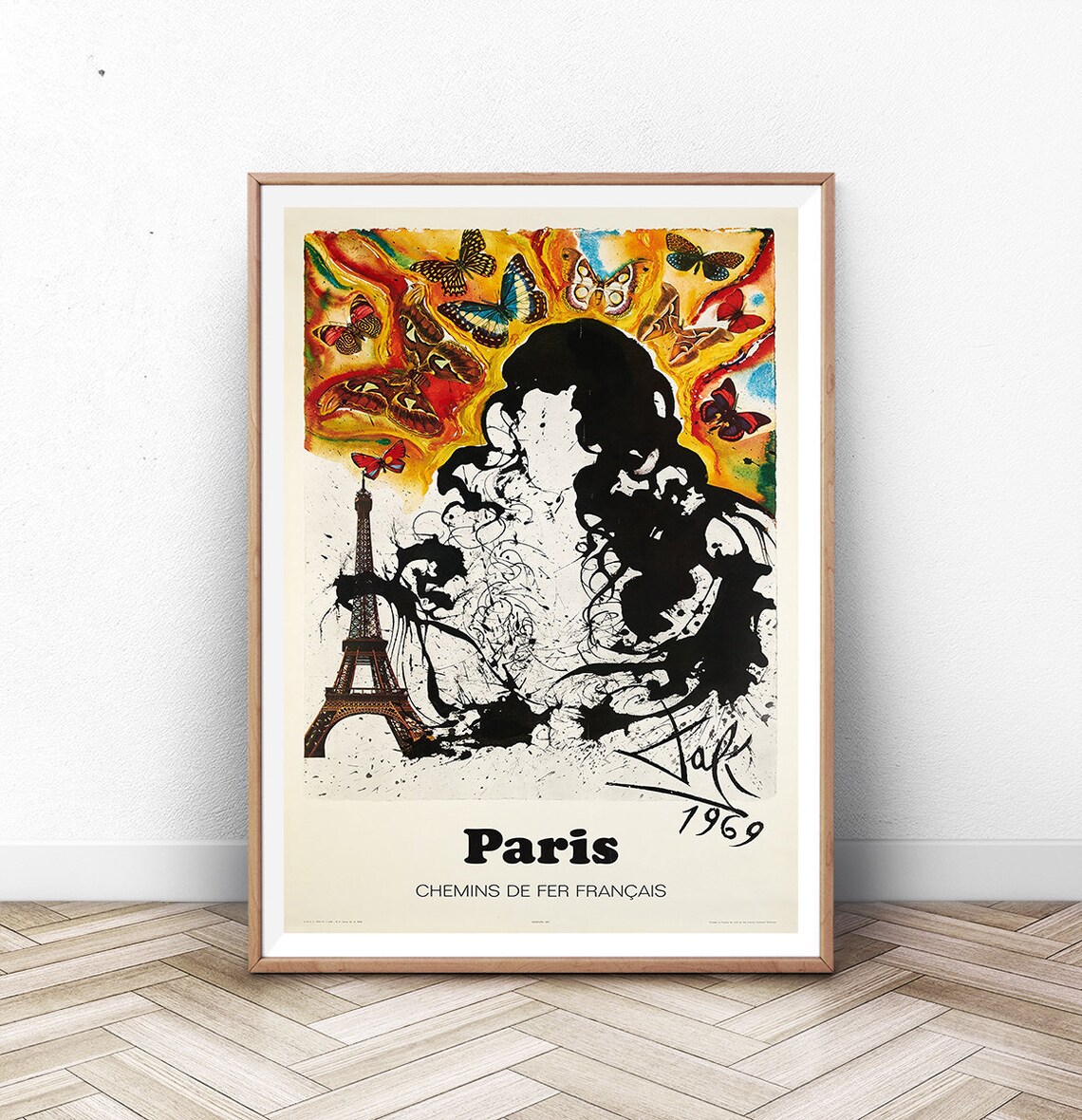 France Travel Poster, Paris and French Riviera