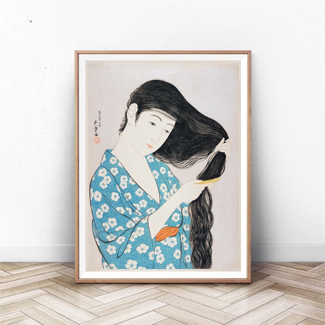 Japanese Vintage Woodblock Print Japanese Print Japan Wall Art Japanese Art Japanese Art Japanese Poster Yokugo No Onna By Goy Hashiguchi