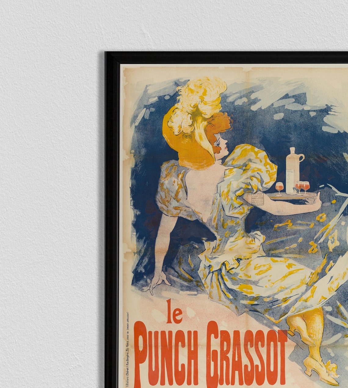Le Punch Grassot Jules Cheret French Belle Epoque Bar Drink Poster - Image 2
