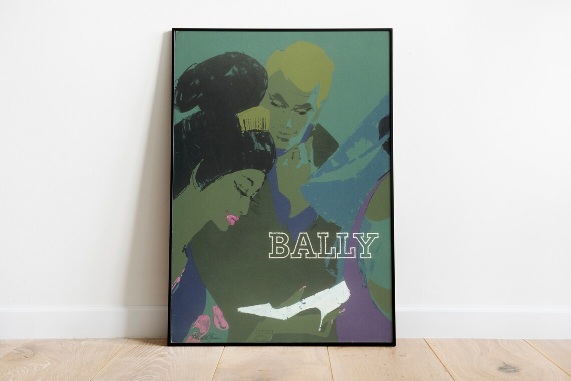 Bally Shoes Vintage Fashion Couple Shoe Pop Art Style Poster - Image 2