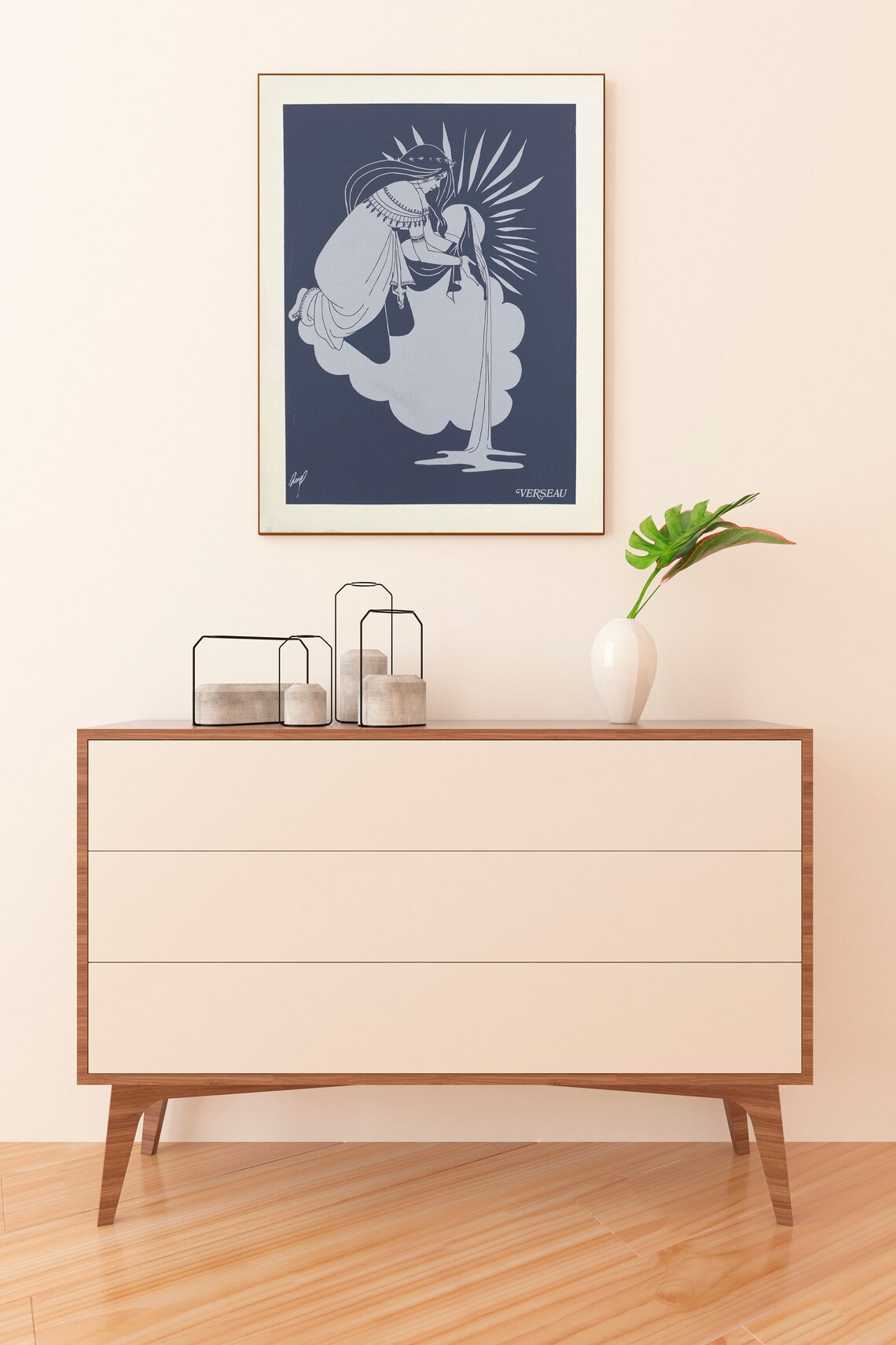 Aquarius Verseau Zodiac Art Deco Water Bearer Star Sign Poster - Image 3
