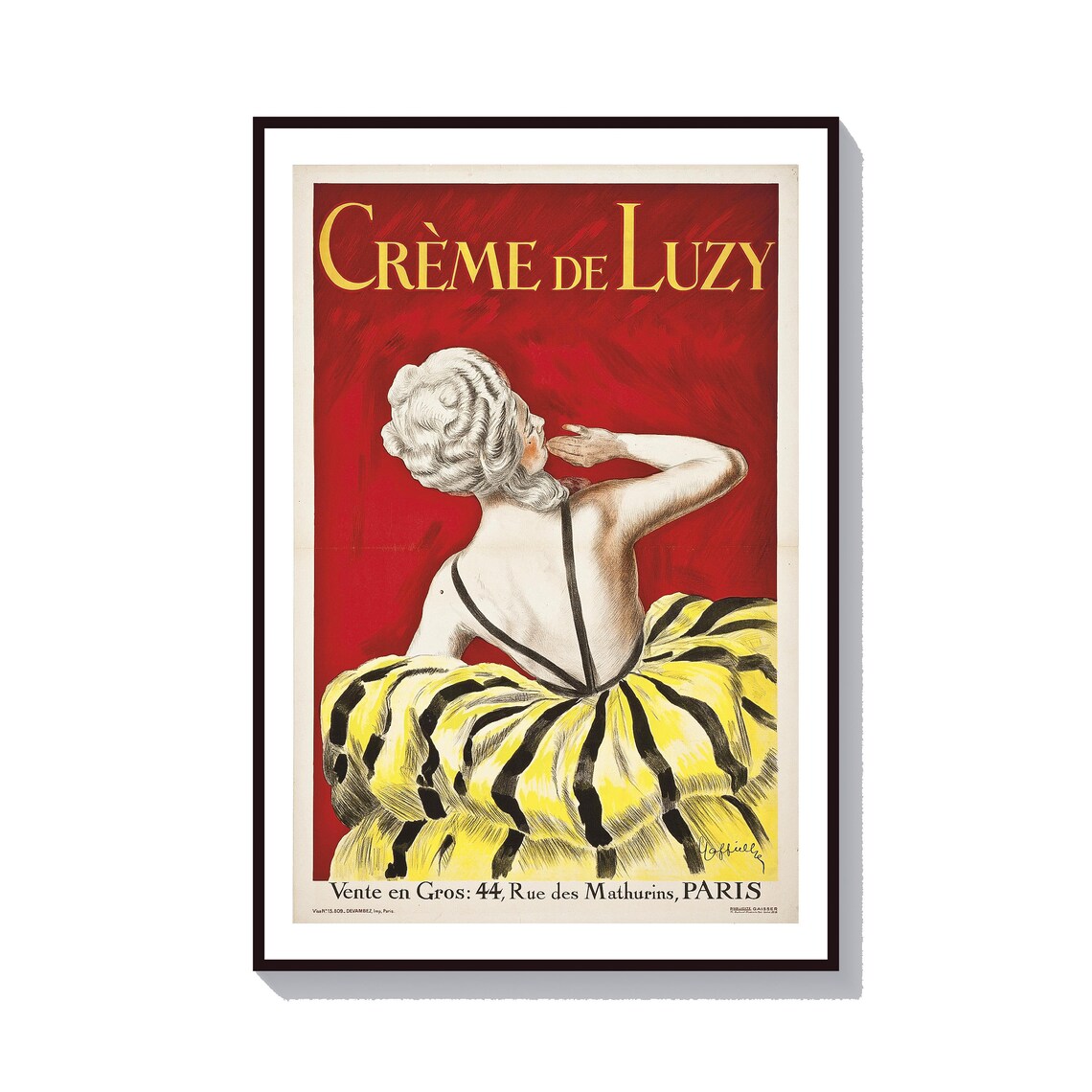 Paris Creme De Luzy 1919 Vintage Travel Poster