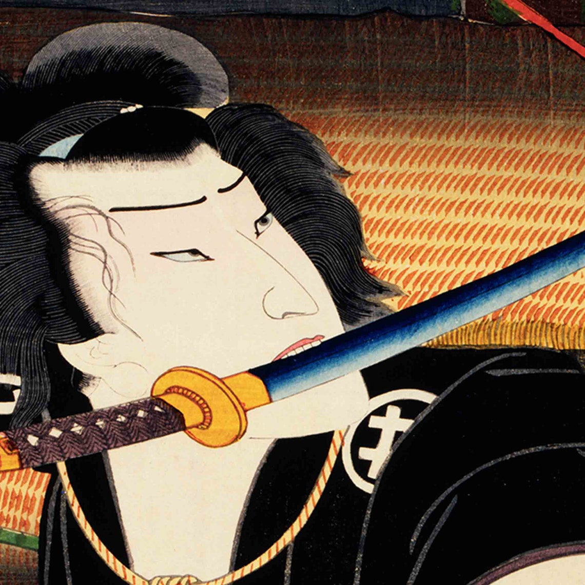 Tokyo Museum 1977 Samurai Sword Ukiyo-e Exhibition Art Poster - Image 2
