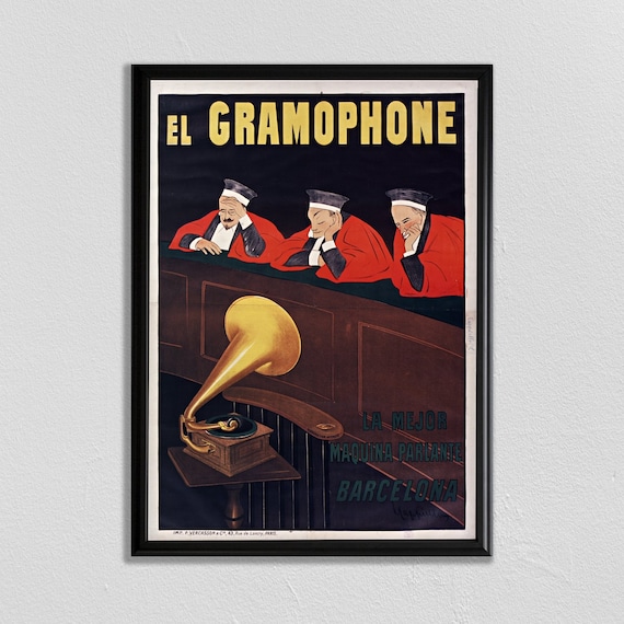 Leonetto Cappiello El Gramophone Barcelona Judges Vintage Poster
