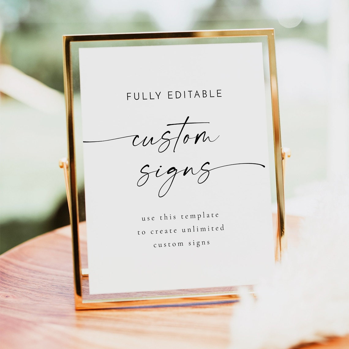 Fully Editable Custom Wedding Signs Template Printable Poster - Image 2
