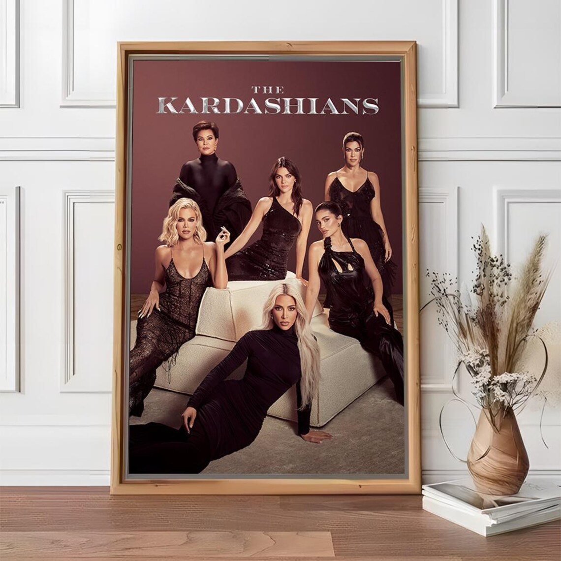 The Kardashians Reality TV Show Cast Red Dress Group Photo Poster - Image 2