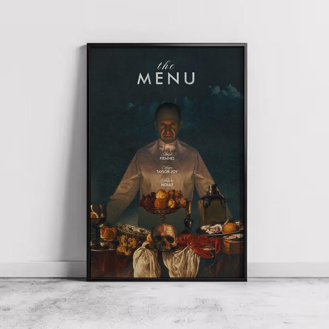 The Menu Movie Dark Chef Still Life Ralph Fiennes Drama Poster