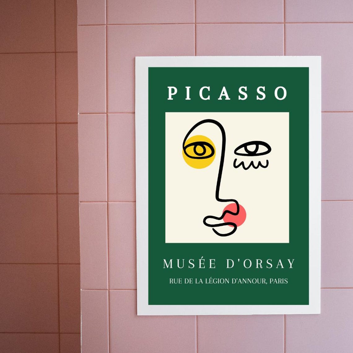 Picasso Abstract Face Sketch Musee d'Orsay Paris Gallery Poster