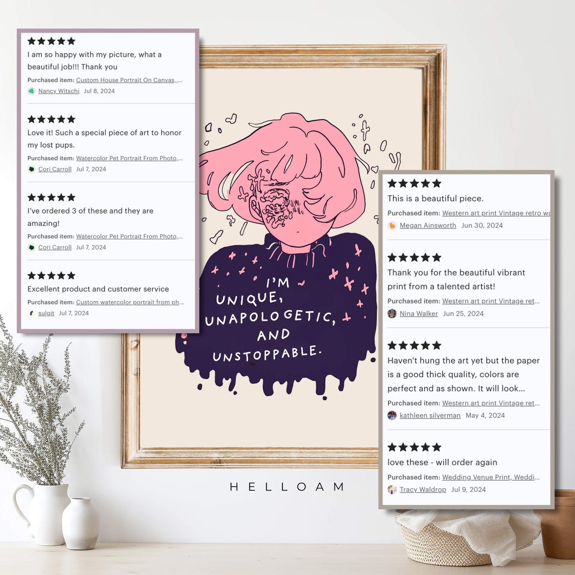 Woman Affirmation Gift For Mom Inspirational Women Strong Women Women Empowerment Positive Quotes Woman Affirmation Funny Wall Art - Image 4