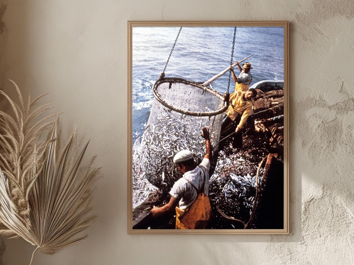 Peru Vintage Wall Art Classic Fishing Heritage Print Traditional Fishermen At Sea Maritime Culture Gift For Him Her Art Lover Gift
