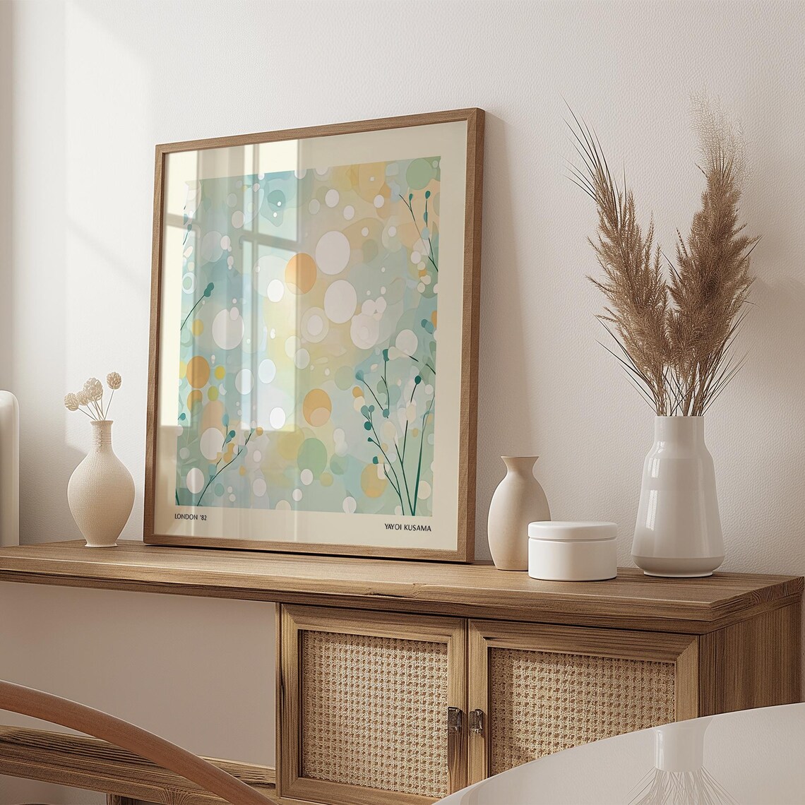 Abstract Dot Art Print, Pastel Geometric Minimalist Decor - Image 2