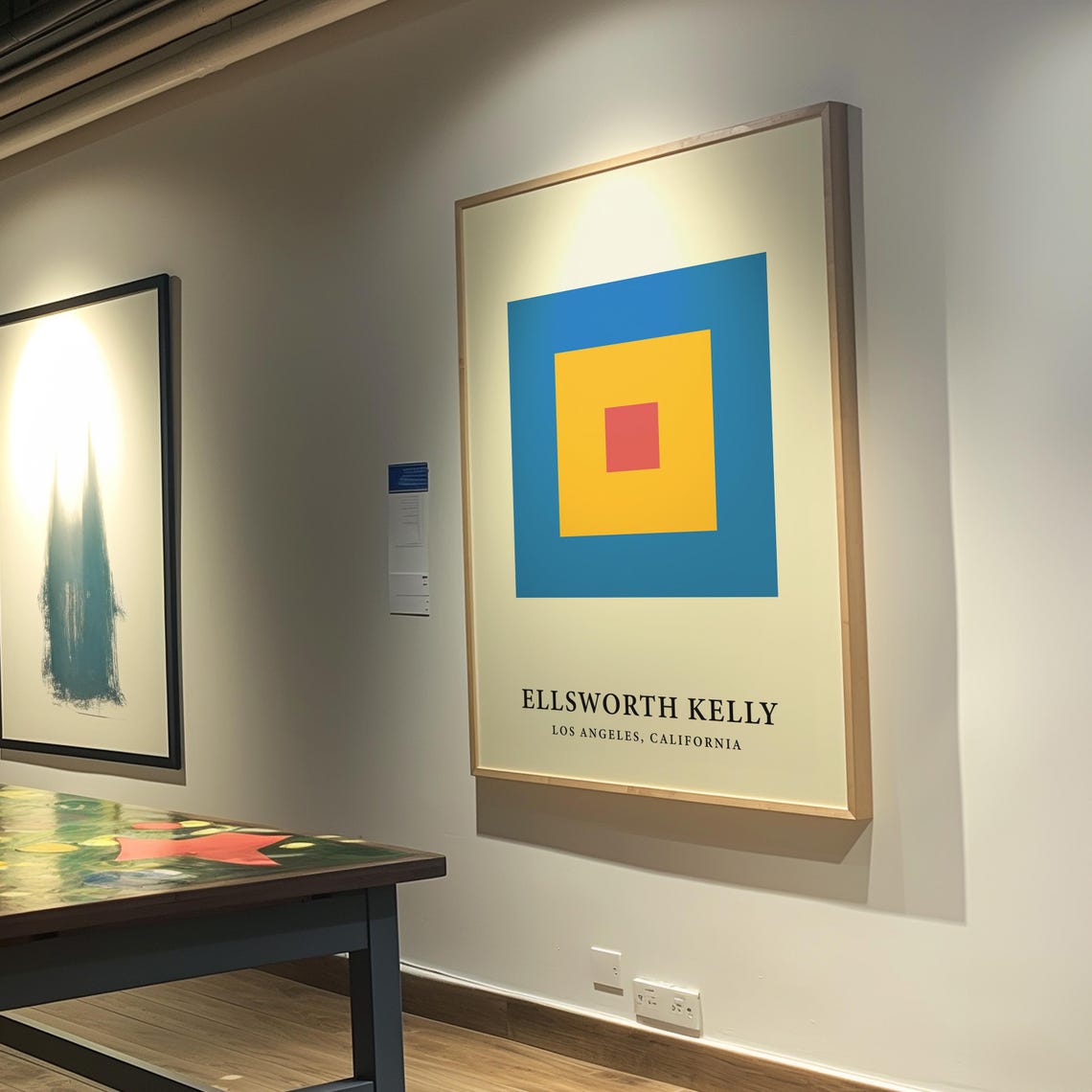 Ellsworth Kelly Concentric Square Blue Yellow Red Abstract Poster - Image 4