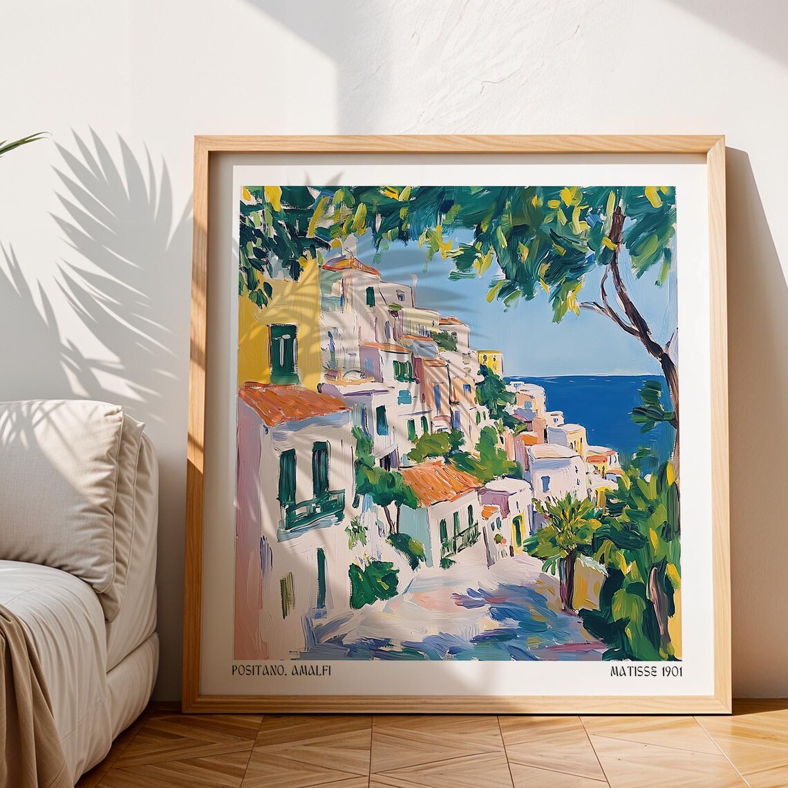 Positano Amalfi Cliffside Village Colorful Sea View Travel Poster - Image 3