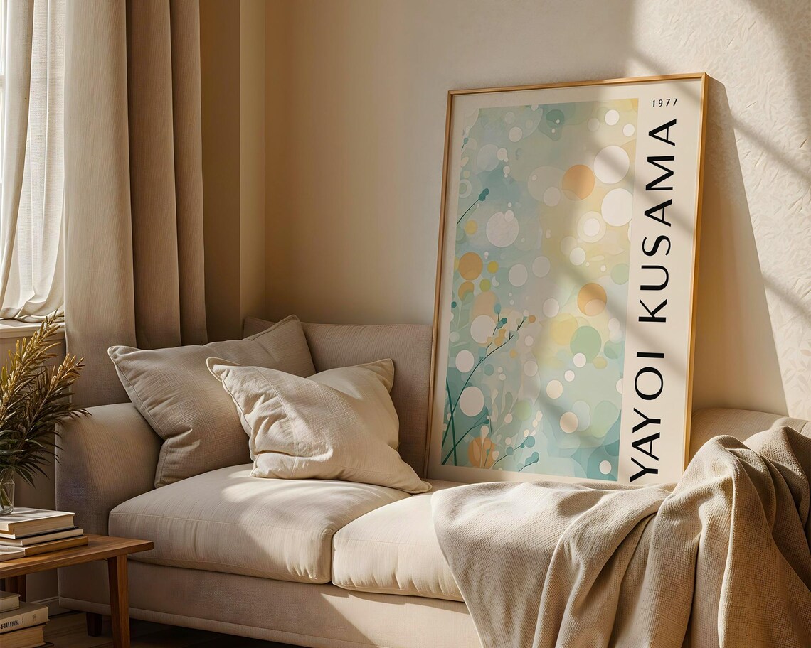 Yayoi Kusama 1977 Pastel Bubble Soft Watercolor Abstract Poster - Image 4